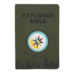 CSB Explorer Bible for Kids, Olive Compass Leathertouch