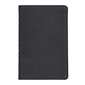 CSB Thinline Bible, Black Genuine Leather