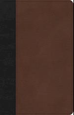 CSB Thinline Bible, Black/Brown Leathertouch