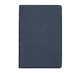 CSB Large Print Thinline Bible, Navy Leathertouch