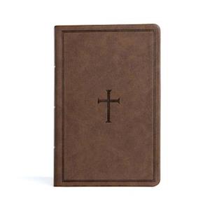 CSB Large Print Personal Size Reference Bible, Brown Leathertouch, Indexed