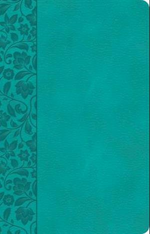 CSB Large Print Personal Size Reference Bible, Teal Leathertouch