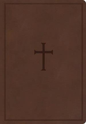 CSB Super Giant Print Reference Bible, Brown Leathertouch