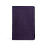 CSB Single-Column Personal Size Bible, Plum Leathertouch