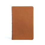 CSB Single-Column Personal Size Bible, Saddle Genuine Leather