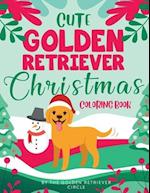 Cute Golden Retriever Christmas Coloring Book