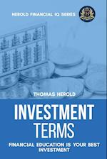 Investment Terms - Financial Education Is Your Best Investment 