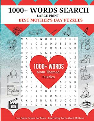 1000+ Words Search Large Print - Best Mother's Day Puzzles