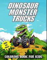 Dinosaur Monster Trucks Coloring Book For Kids 