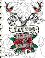 Tattoo Flash and Skull Coloring Book 