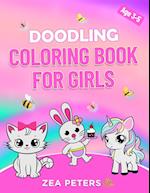 Doodling Coloring Book for Girls