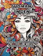 Woman in Zen: Zentangle and Doodle Art Masterpiece 