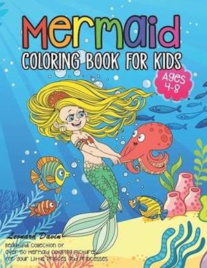 Mermaid Coloring Book for Kids Ages 4-8