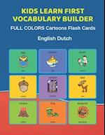 Kids Learn First Vocabulary Builder FULL COLORS Cartoons Flash Cards English Dutch