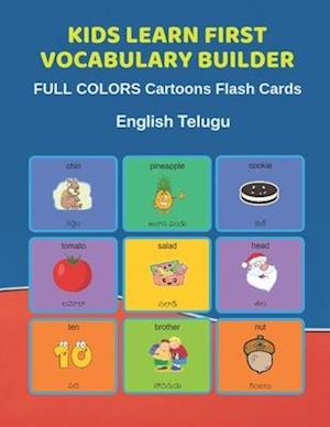 Kids Learn First Vocabulary Builder FULL COLORS Cartoons Flash Cards English Telugu