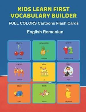 Kids Learn First Vocabulary Builder FULL COLORS Cartoons Flash Cards English Romanian