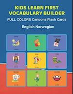 Kids Learn First Vocabulary Builder FULL COLORS Cartoons Flash Cards English Norwegian