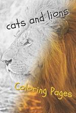 Cats and Lions Coloring Pages