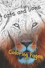 Cats and Lions Coloring Pages