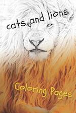 Cats and Lions Coloring Pages