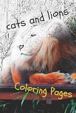 Cats and Lions Coloring Pages