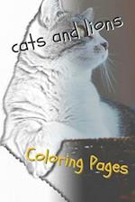 Cats and Lions Coloring Pages