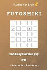 Puzzles for Brain - Futoshiki 200 Easy Puzzles 5x5 Vol.11