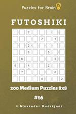 Puzzles for Brain - Futoshiki 200 Medium Puzzles 8x8 Vol.16