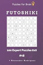 Puzzles for Brain - Futoshiki 200 Expert Puzzles 8x8 Vol.18