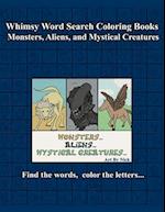 Whimsy Word Search, Monsters, Aliens, and Mystical Creatures, Coloring Book