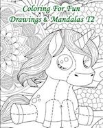 Coloring for Fun - Drawings & Mandalas Volume 2