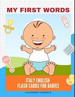 My First Words Italy English Flash Cards for Babies