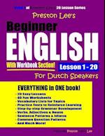 Preston Lee's Beginner English with Workbook Section Lesson 1 - 20 for Dutch Speakers