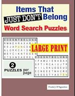 Items That Just Don't Belong Word Search Puzzles