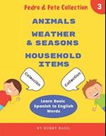 Learn Basic Spanish to English Words: Animals • Weather & Seasons • Household Items 