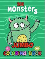 100 Monsters Jumbo Coloring Book
