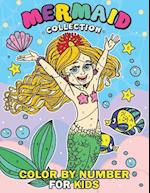 Mermaid Collection Color by Number for Kids