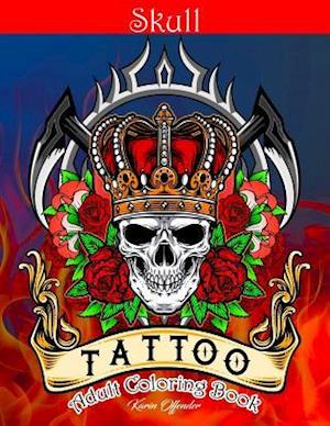 Skull Tattoo Adult Coloring Book