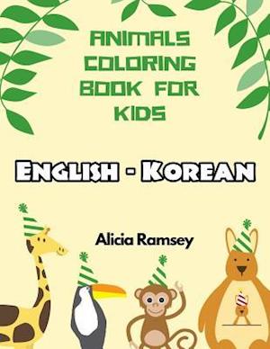 English - Korean Animals Coloring Book for Kids