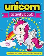 Unicorn Activity Book Ages 4-8