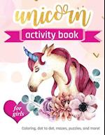 Unicorn Activity Book For Girls