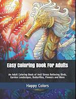 Easy Coloring Book For Adults