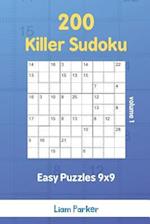 Killer Sudoku - 200 Easy Puzzles 9x9 vol.1