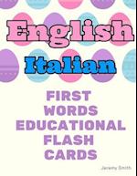 English Italian First Words Educational Flash Cards