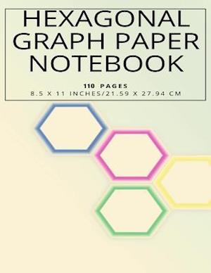 Hexagonal Graph Paper Notebook, 110 pages 8.5 x 11 inches, 21.59 x 27.94 cm