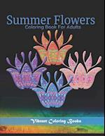 Summer Flowers Coloring Book For Adults