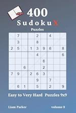 Sudoku X Puzzles - 400 Easy to Very Hard Puzzles 9x9 vol.8