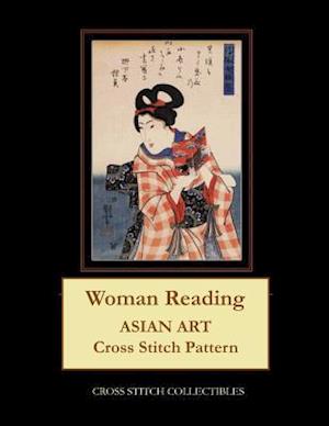 Woman Reading: Asian Art Cross Stitch Pattern