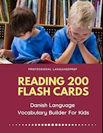 Reading 200 Flash Cards Danish Language Vocabulary Builder For Kids