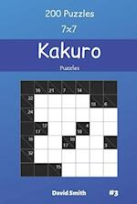Kakuro Puzzles - 200 Puzzles 7x7 vol.3